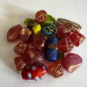 Assorted large specialty beads, Unique beads for crafts and more